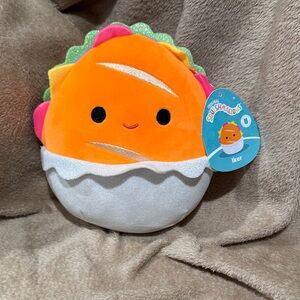 Squishmallows Iker 8” Orange and White Plush